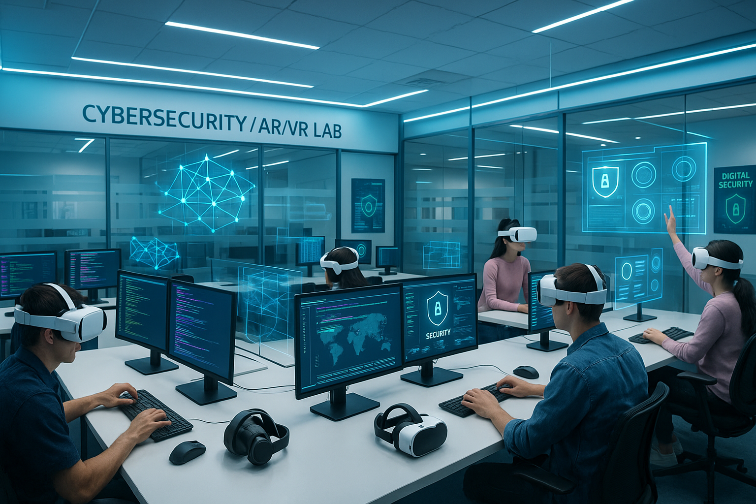 cybersecurity and ar VR lab school